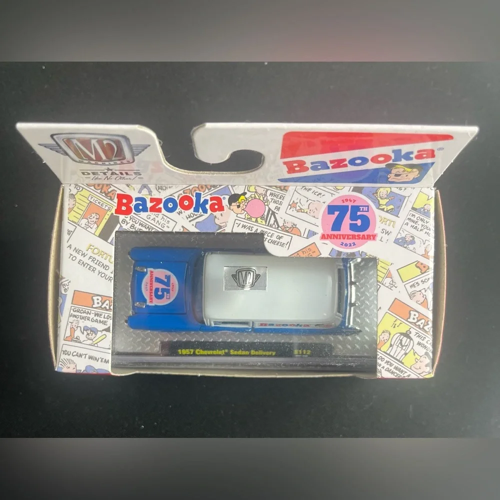 M2 Details ~ Bazooka 75th Anniversary 1957 Chevrolet Sedan Delivery Die Cast Car